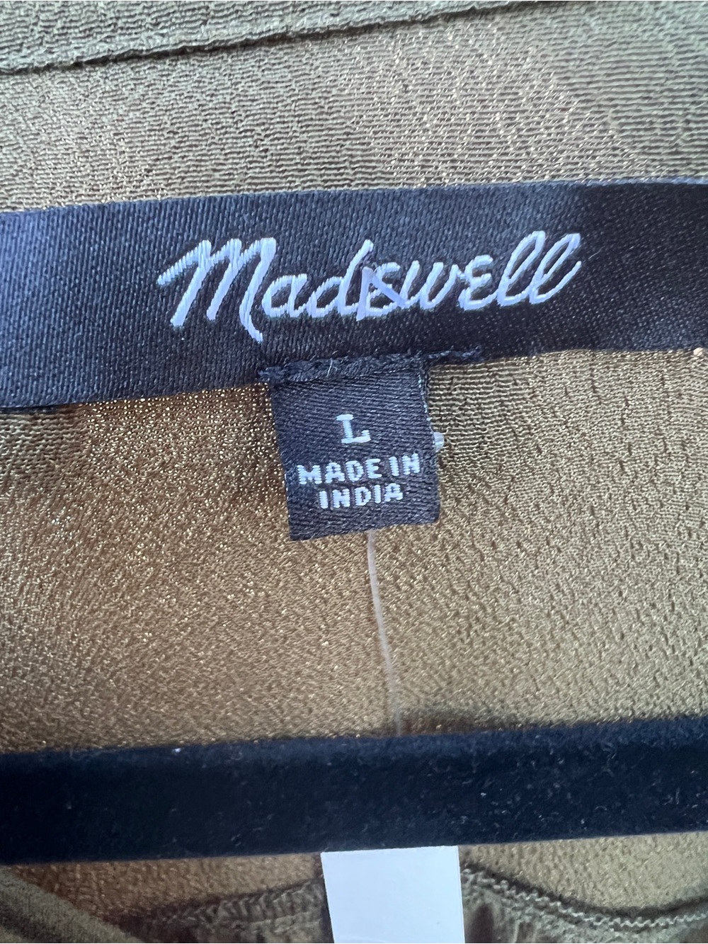 Madewell NWT Olive Green Oversized Button Front Dolman Sleeve Shirt L Clean Girl - Picture 4 of 6